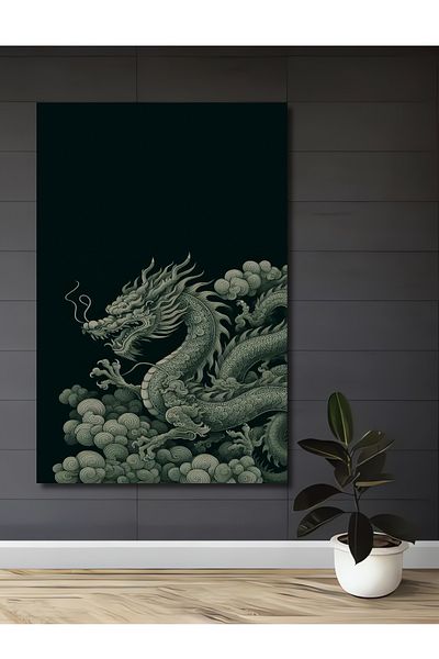 Teona Ahşap Dragon Power Decorativ Lemn MDF Dreptunghi Acasă, Locul de Muncă Pictură Perete