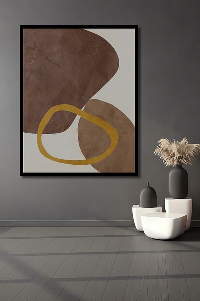Teona Ahşap Artă abstractă Decorativ Lemn MDF Dreptunghi Acasă, Locul de Muncă Pictură Perete