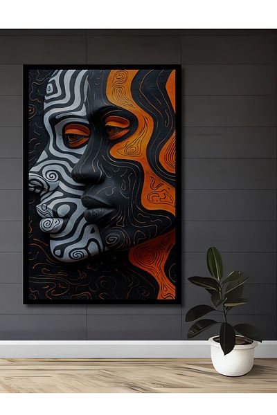 Teona Ahşap Fățe abstracte Decorative Lemn MDF Dreptunghi Acasă, Locul de muncă Pictură murală