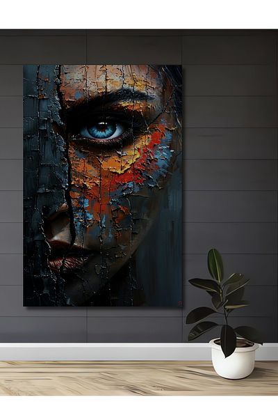 Teona Ahşap Mysterious Eye Decorativ Lemn MDF Dreptunghi Acasă, Locul de Muncă Pictură Perete