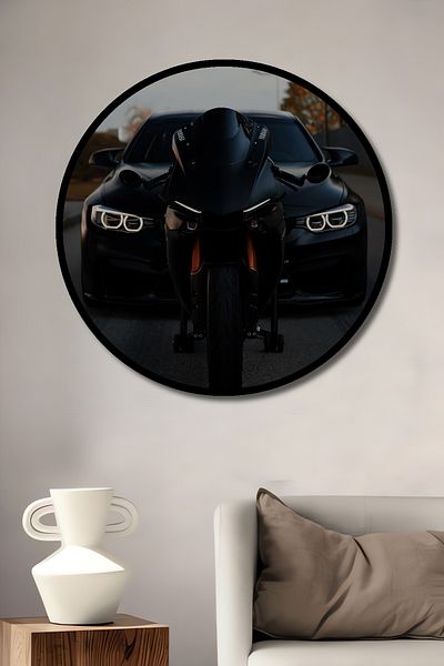 Teona Ahşap Speed ​​Freak Decorativ Lemn MDF Rotund Acasă, Locul de Muncă Pictură Perete