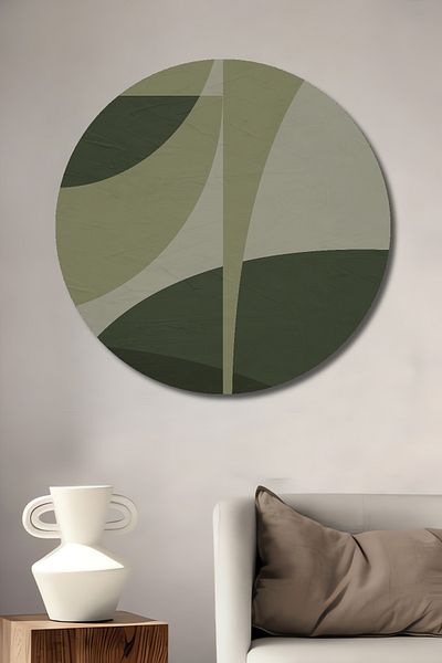Teona Ahşap Abstracție Geometrică Lemn MDF Rotund Decorativ Acasă, Locul de Muncă Pictură Perete