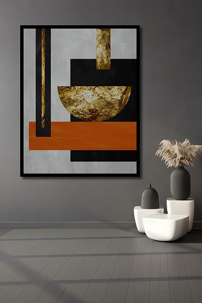 Teona Ahşap Modern Geometric Lemn MDF Dreptunghi Decorativ Acasă, Locul de Muncă Pictură Perete