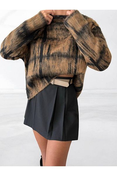 Melike Bakar Boutique Pulover cu guler ridicat