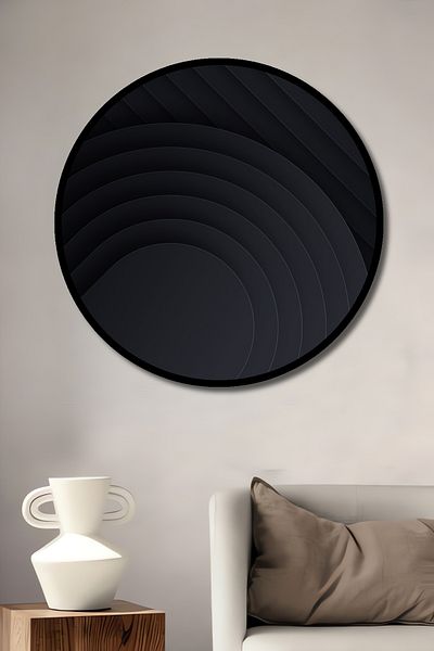 Teona Ahşap Modern Geometric Decorativ Lemn MDF Rotund Acasă, Locul de Muncă Pictură Perete
