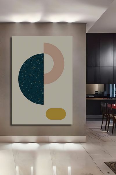 Teona Ahşap Echilibru Geometric Decorativ Lemn MDF Dreptunghi Acasă, Locul de Muncă Pictură Perete