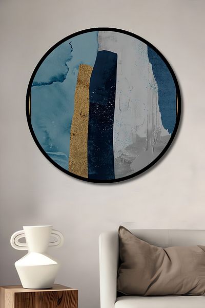 Teona Ahşap Modern Abstract Texture Decorativ Lemn MDF Rotund Acasă, Locul de Muncă Pictură de perete