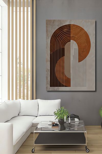 Teona Ahşap Modern Geometric Lemn MDF Dreptunghi Decorativ Acasă, Locul de Muncă Pictură Perete