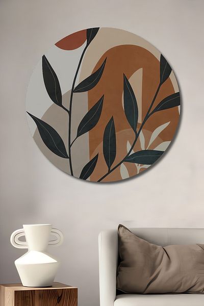 Teona Ahşap Natura Minimalistă Decorativă Lemn MDF Casă Rotundă, Pictură Perete Locul de Muncă