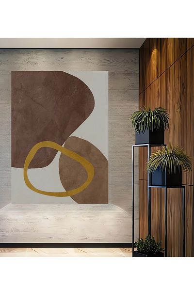 Teona Ahşap Artă abstractă Decorativ Lemn MDF Dreptunghi Acasă, Locul de Muncă Pictură Perete