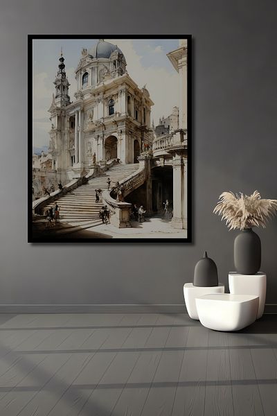 Teona Ahşap Arhitectură Baroc Lemn MDF Dreptunghi Decorativ Acasă, Locul de Muncă Pictură Perete