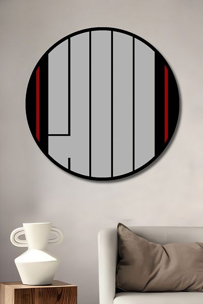 Teona Ahşap Minimalist Abstract Lemn MDF Rotund Decorativ Acasă, Locul de Muncă Pictură Perete