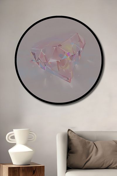 Teona Ahşap Crystal Glitter Decorativ Lemn MDF Rotund Acasă, Locul de Muncă Pictură Murală