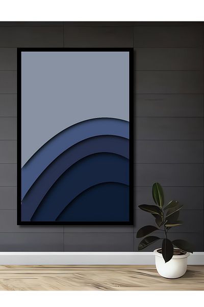 Teona Ahşap Modern Wave Abstract Lemn MDF Dreptunghi Acasă, Locul de muncă Pictură murală