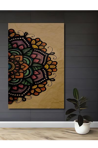 Teona Ahşap Mandala Colorat Decorativ Lemn MDF Dreptunghi Acasă, Locul de Muncă Pictură Perete