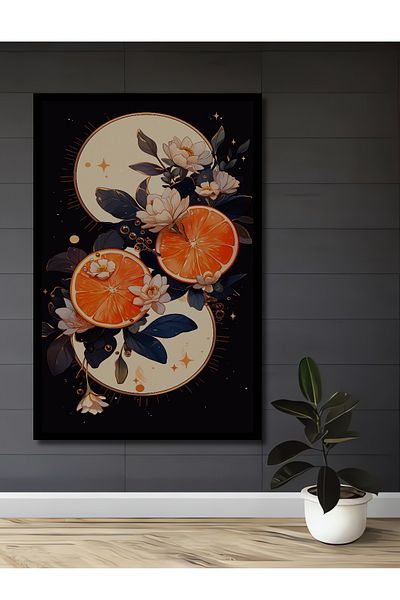 Teona Ahşap Floare de portocale Lemn MDF Dreptunghi Decorativ Acasa, Locul de Muncă Pictură Perete