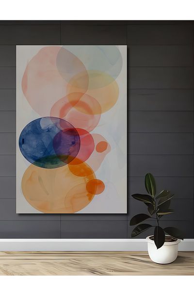 Teona Ahşap Cercuri Colorate Decorative Lemn MDF Dreptunghi Acasă, Locul de Muncă Pictură Perete