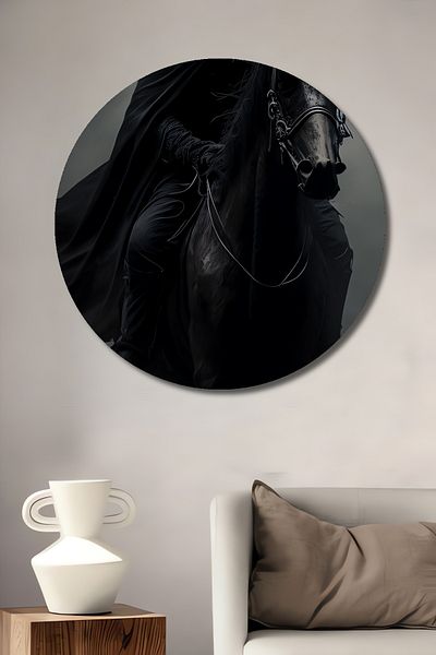 Teona Ahşap Dark Knight Decorativ Lemn MDF Rotund Acasă, Locul de Muncă Pictură Perete