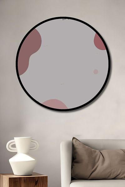 Teona Ahşap Pastel Floral Decorativ Lemn MDF Rotund Acasă, Locul de Muncă Pictură Perete