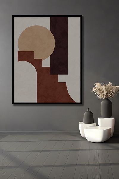 Teona Ahşap Modern Geometric Decorativ Lemn MDF Dreptunghi Acasă, Locul de Muncă Pictură Perete