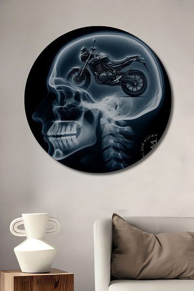 Teona Ahşap Motociclete Visuri Decorative Lemn MDF Casă Rotundă, Locul de Muncă Pictură Perete