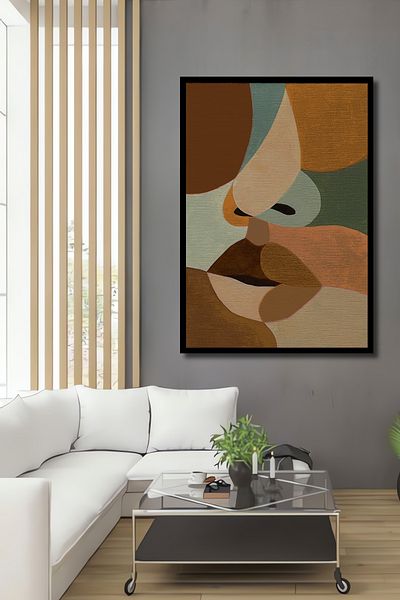 Teona Ahşap Față abstractă decorativă din lemn MDF dreptunghiular pentru pictură murală acasă, la locul de muncă