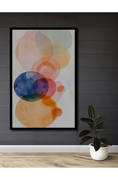 Teona Ahşap Cercuri Colorate Decorative Lemn MDF Dreptunghi Acasă, Locul de Muncă Pictură Perete