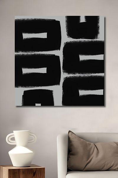 Teona Ahşap Model Geometric Negru Decorativ Lemn MDF Dreptunghi Acasă, Locul de Muncă Pictură Perete