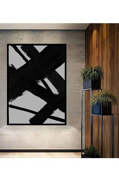 Teona Ahşap Perie dinamică Impulse Decorativ Lemn MDF Dreptunghi Acasă, Locul de muncă Pictură murală