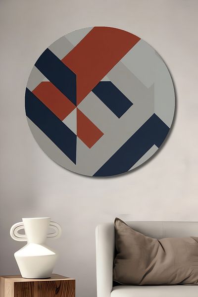 Teona Ahşap Modele geometrice moderne, lemn decorativ MDF, pictură rotundă pentru casă, loc de muncă