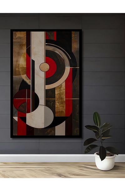 Teona Ahşap Energie geometrică abstractă Decorativă din lemn MDF dreptunghiulară pentru pictură pe perete acasă, la locul de muncă