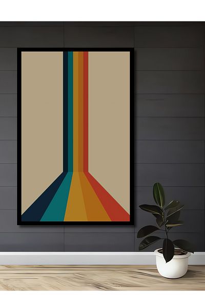 Teona Ahşap Retro Rainbow Path Decorativ Lemn MDF Dreptunghi Acasă, Locul de Muncă Pictură Perete