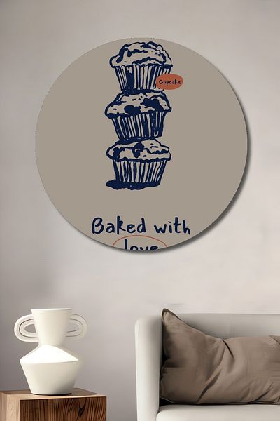 Teona Ahşap Decorativă din lemn MDF rotundă pentru casă, loc de muncă, pictură murală