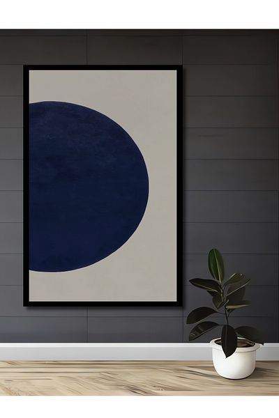 Teona Ahşap Albastru Geometric Modern Lemn MDF Dreptunghi Decorativ Acasă, Locul de Muncă Pictură Perete