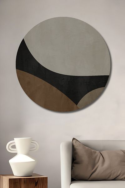 Teona Ahşap Modern Abstract Lemn MDF Rotund Decorativ Acasă, Locul de Muncă Pictură de perete