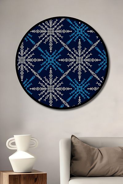 Teona Ahşap Fulgi de zăpadă Lemn geometric MDF rotund decorativ pentru casă, loc de muncă pictură murală