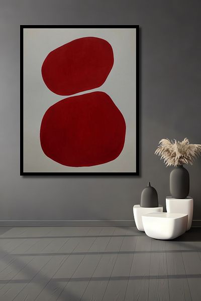 Teona Ahşap Roșu Minimalist Decorativ Lemn MDF Dreptunghi Acasă, Locul de Muncă Pictură Perete