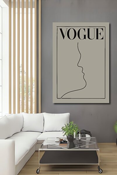 Teona Ahşap Vogue Stil Minimalist Soyut Çizgi Dekoratif Ahşap MDF Dikdörtgen ...