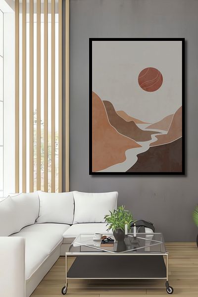 Teona Ahşap Modern Geometric Colorat Peisaj Lemn MDF Dreptunghi Decorativ Acasă, Locul de Muncă Pictură Perete