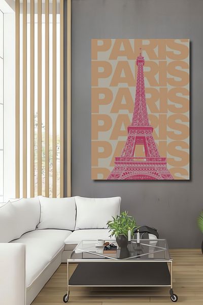 Teona Ahşap Turnul Eiffel Paris Decorativ Lemn MDF Casa dreptunghiulara, Pictura pe perete la locul de munca