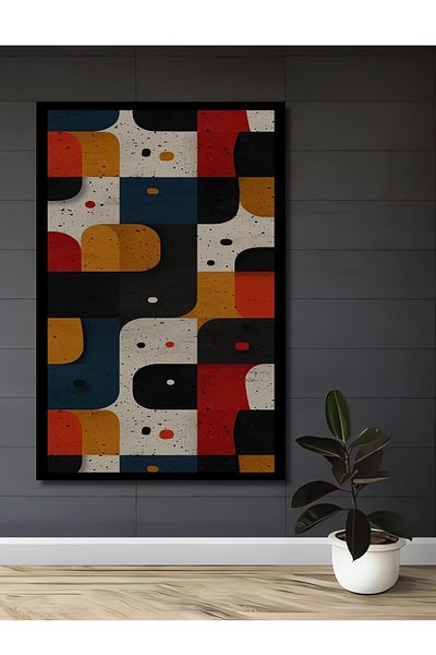 Teona Ahşap Model Geometric Retro Decorativ Lemn MDF Dreptunghi Acasă, Locul de Muncă Pictură Perete