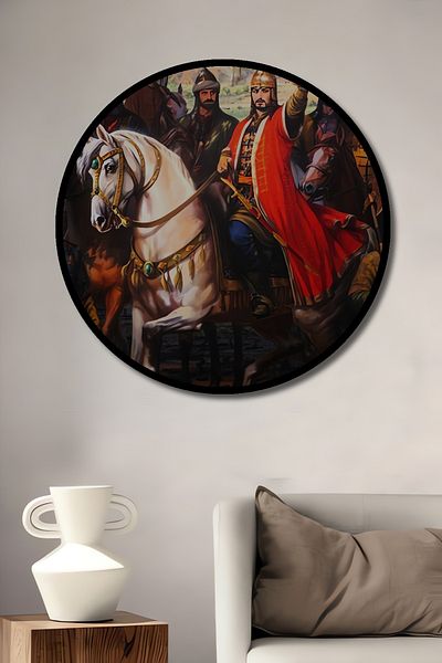 Teona Ahşap Fatih Sultan Mehmet Lemn MDF Rotund Decorativ Acasă, Locul de Afaceri Pictură Perete