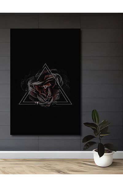 Teona Ahşap Trandafir Misterios Decorativ Geometric Lemn MDF Dreptunghi Acasă, Locul de Muncă Pictură Perete