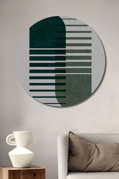 Teona Ahşap Minimalist Linear Harmony Decorativ Lemn MDF Rotund Acasă, Locul de Muncă Pictură de perete