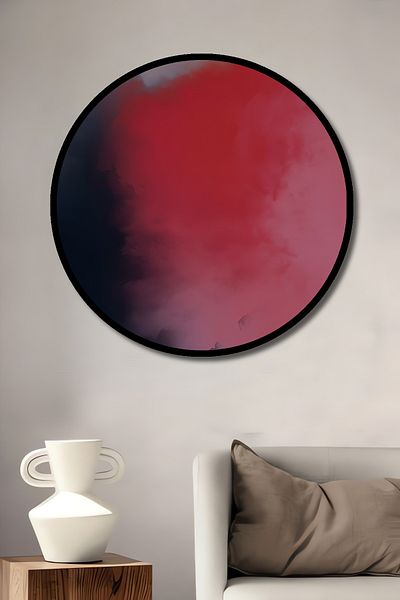 Teona Ahşap Explozie de culoare abstractă Lemn MDF rotund decorativ pentru casă, loc de muncă pictură murală