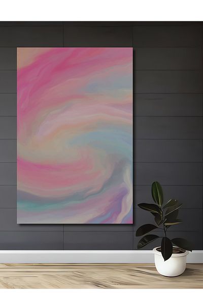 Teona Ahşap Pastel Color Twisted Decorativ Lemn MDF Dreptunghi Acasă, Locul de Muncă Pictură Perete