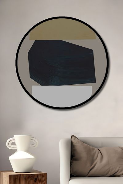 Teona Ahşap Forme geometrice moderne din lemn MDF rotund decorativ pentru casa, locul de munca pictura pe perete