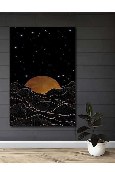 Teona Ahşap Planet Scenery Decorativ Lemn MDF Dreptunghi Casa, Locul de Muncă Pictură Perete