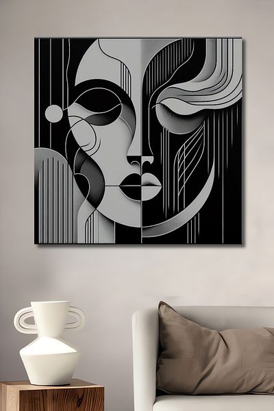 Teona Ahşap Figura de față de artă abstractă din lemn MDF dreptunghiular decorativ pentru acasă, pictură pe perete la locul de muncă
