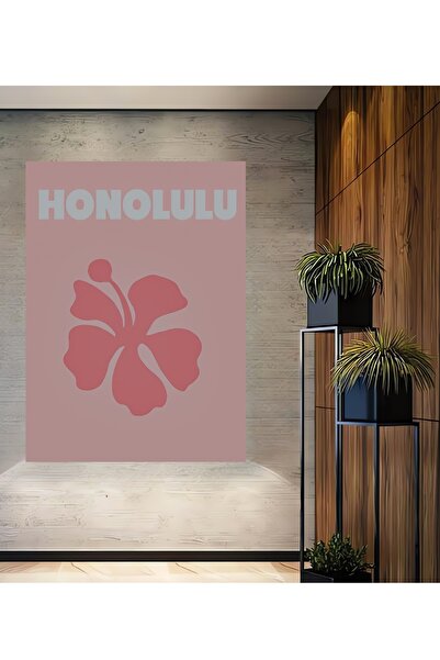 Teona Ahşap Honolulu Tropical Flower Decorativ Lemn MDF Dreptunghi Acasă, Loc...
